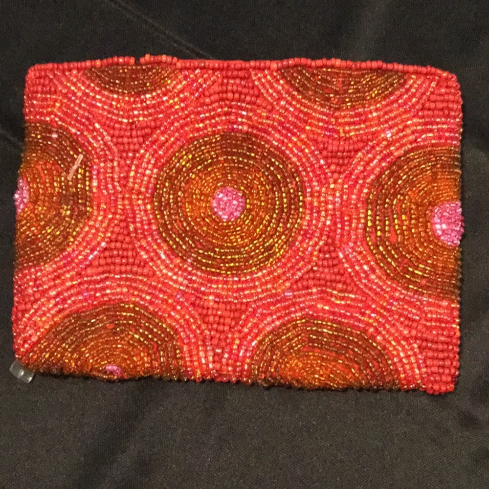 Gorgeous Red Beaded Change or Makeup Purse🔥❤️🔥❤️